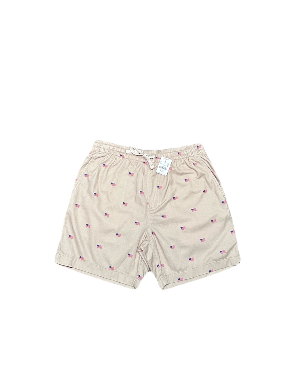 J. Crew Dock Shorts Drawstring Flag Men’s Medium Beige 6” Inseam Preppy NWT NEW